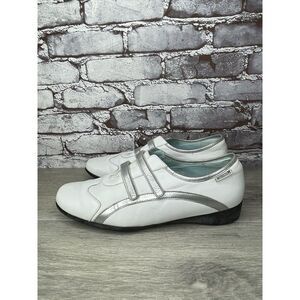Mephisto Cool Air White Leather Strap Driving Loafers Shoes Women Sz 10M US/41EU